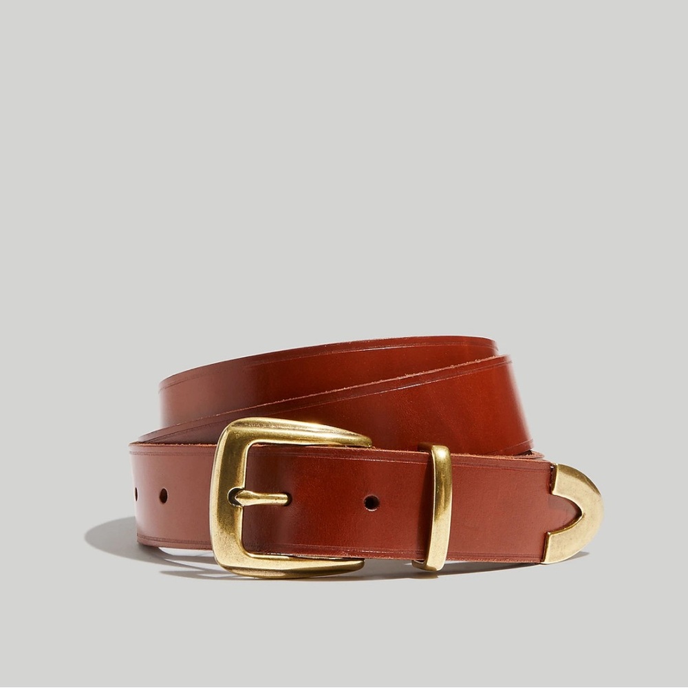 Madewell Brown Leather Western Belt (Size S)